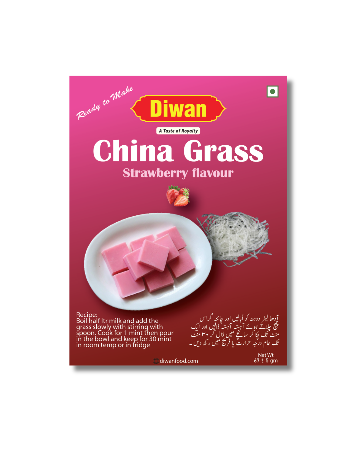 Strawberry China Grass Pudding 70 Gm